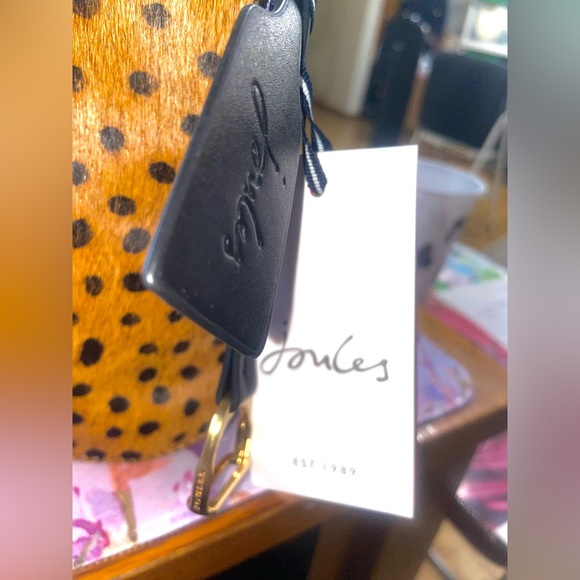 New Joules Cheetah Calf Hare Bag - Picture 4 of 15